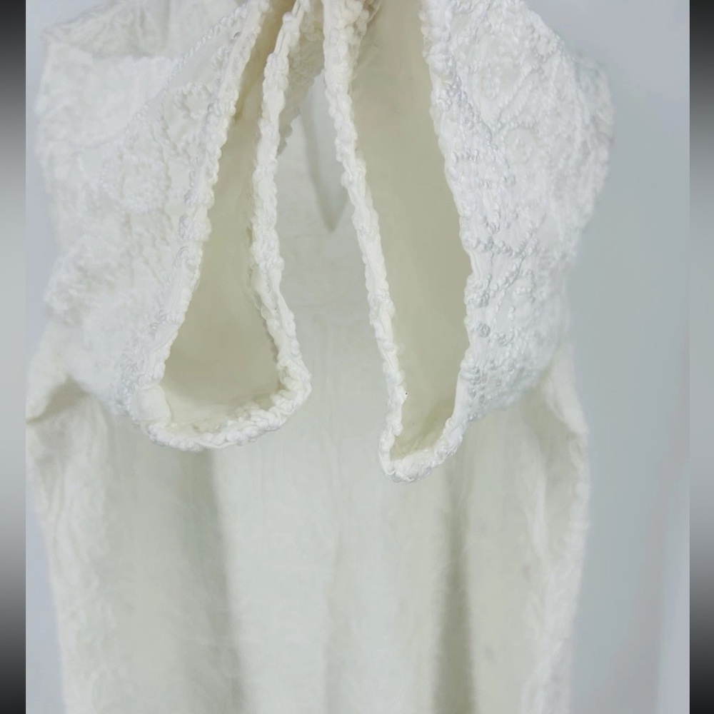 Soft Surroundings Split Neck Top 2X White Embroidered  Lined Boho Peasant Career - Picture 6 of 14